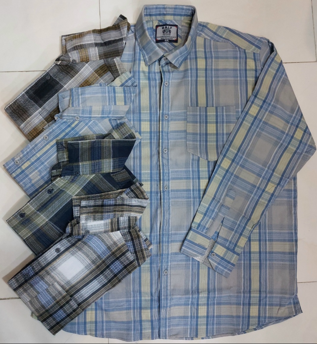 پیراهن مردانه سایز بزرگ چهارخانه 5XL.6XL