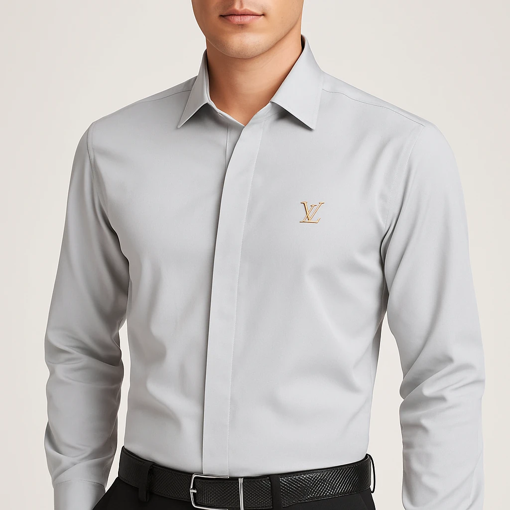 پیراهن مردانه مجلسی رنگ طوسی روشن،پیراهن مردانه دوشین