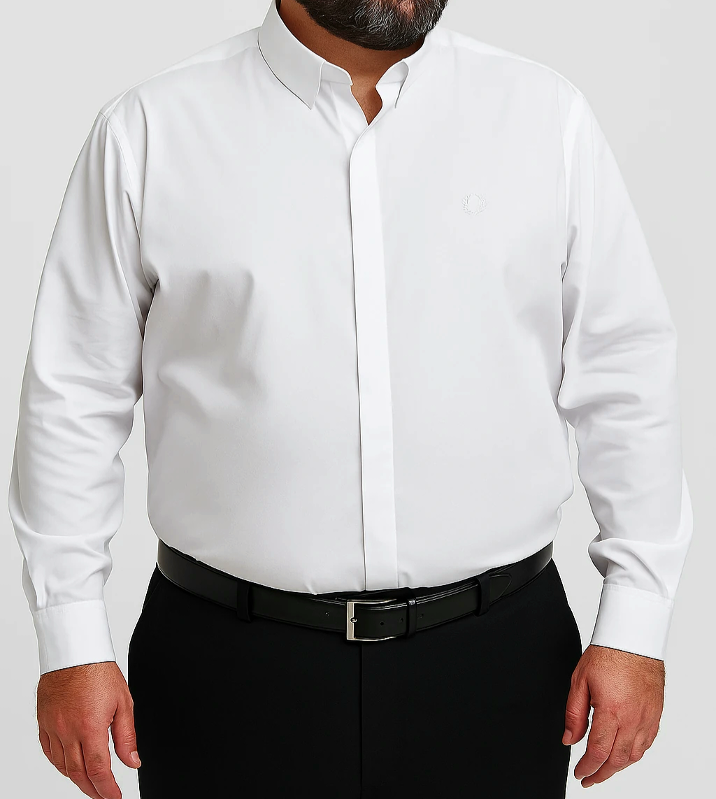 پیراهن سفید مجلسی سایز بزرگ|پارچه دوشین بدون چروک