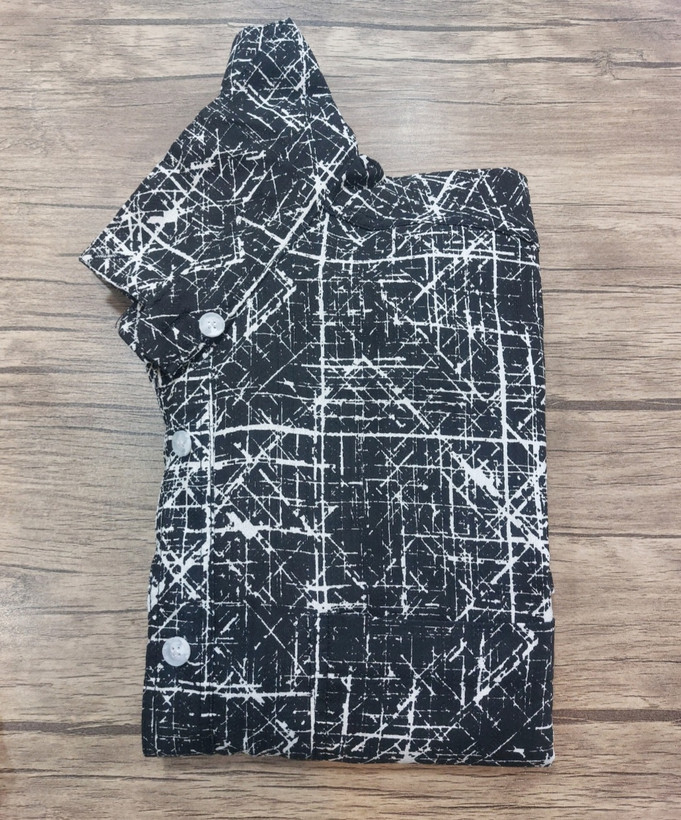 پیراهن مردانه آستین بلند طرح خطی سایز بزرگ (4XL تا 6XL)