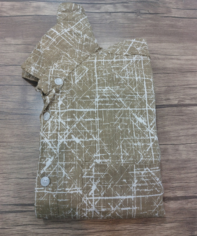 پیراهن مردانه آستین بلند طرح خطی سایز بزرگ (4XL تا 6XL)