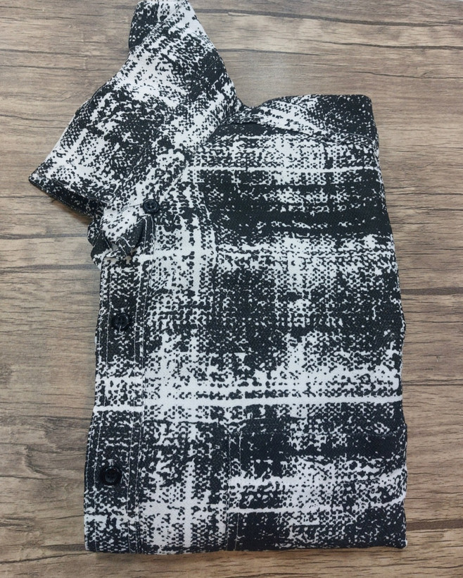 پیراهن مردانه چهارخانه آبرنگی سایز بزرگ (5XL, 6XL)