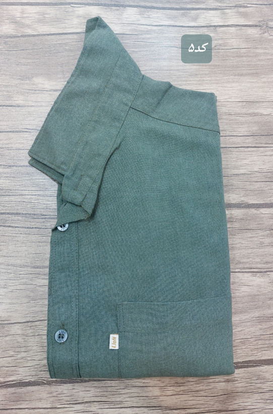 پیراهن مردانه آستین کوتاه لینن نخی سایز بزرگ (4XL تا 6XL)